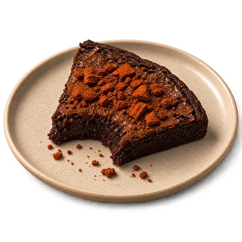 Caramelised Biscoff Brownie packed for collection